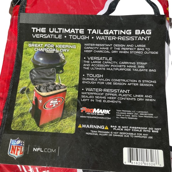NFL Kansas City Chiefs Water Resistant Multi-Use & Charcoal Storage Bag NWT - Picture 7 of 8